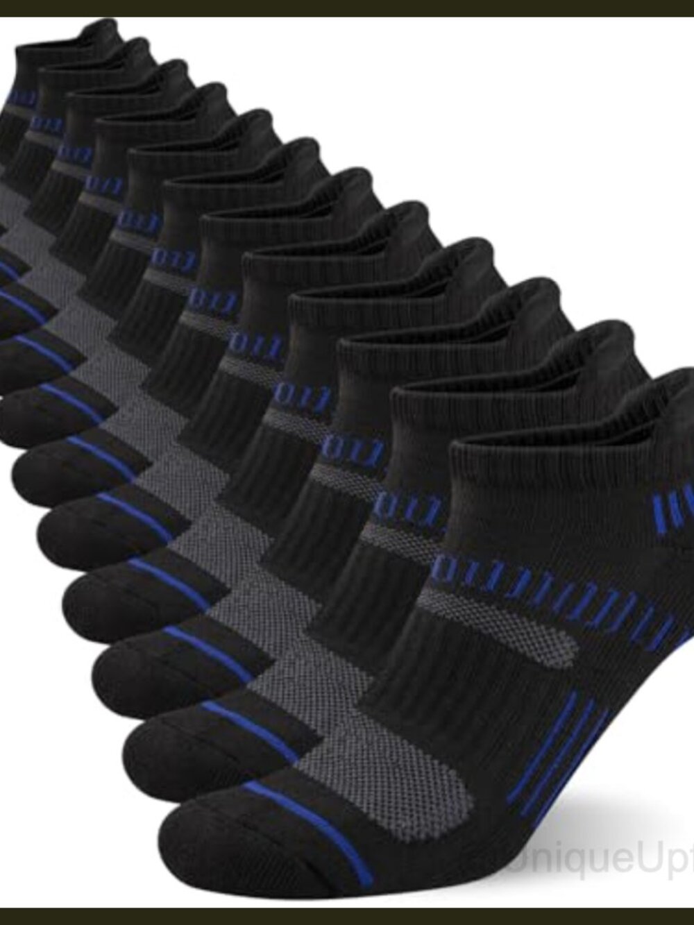 Mens Ankle Athletic Socks Cushioned Breathable Low Cut Arch Support 6 Pairs